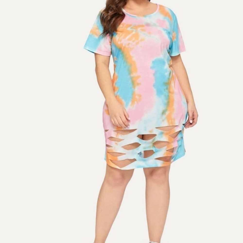 Plus tye dye dress